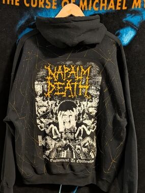 Custom Sewn "Napalm Death" Hoodie - Death Metal Band Hoodie